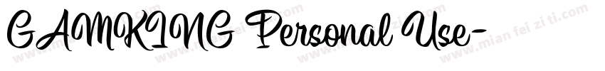 GAMKING Personal Use字体转换